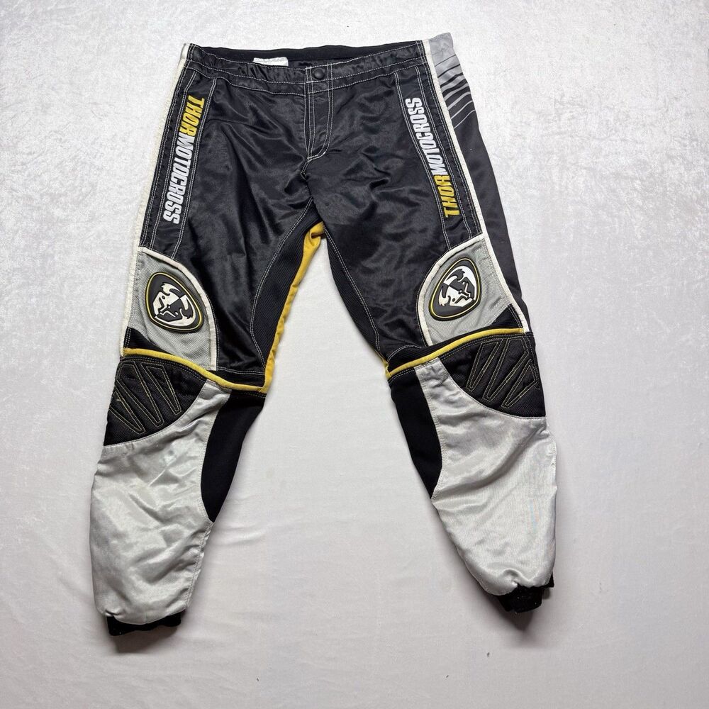 Thor Phase 3.0 Motocross Pants Men's Size 26 Black/Yellow ATV Dirtbike #1210